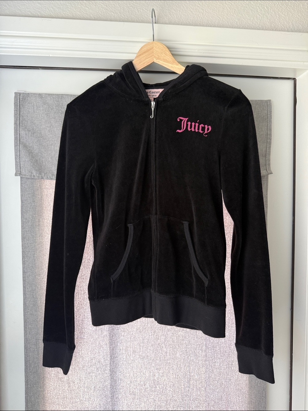 Juicy Couture Black Velour Tracksuit Jacket